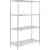 Nexel® 4 Shelf Poly-Z-Brite® Wire Shelving Unit Starter 54""W x 24""D x 63""H