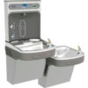 Elkay EZSTL8WSLK EZH20 Bi-Level Unfiltered Water Bottle Filling Station 8 GPH Light Gray