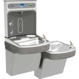 Elkay EZSTL8WSLK EZH20 Bi-Level Unfiltered Water Bottle Filling Station 8 GPH Light Gray