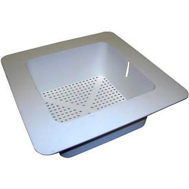 Allpoints 32-1392 8 1/2"" x 8 1/2"" Flanged Plastic Floor Drain Strainer with 3/16"" Holes