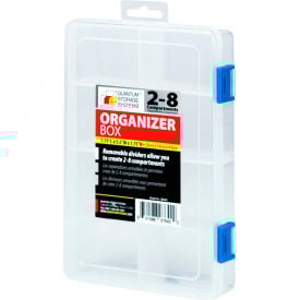 Quantum QB400 Organizer Box - 2-8 Adjustable Compartments - 7-3/4""L x 5-1/2""W x 1-3/4""H