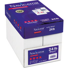 Navigator® Platinum Paper - White - 24 lbs. - 8-1/2"" x 11"" - 5000 Sheets/Carton