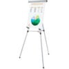 Universal® 3-Leg Telescoping Easel with Pad Retainer Adjusts 34"" to 64"" Aluminum Silver