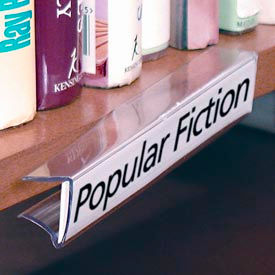 Shelf Clip Label Holder 7/8"" x 6"" Clear For 3/4"" Thick Shelving (10 pcs/pkg)