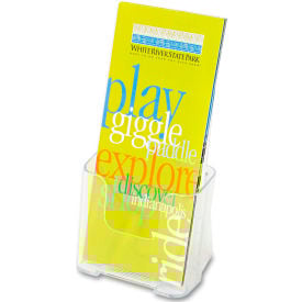 deflect-o 77501 DocuHolder for Countertop or Wall Mount Use 4-3/8""W x 3-1/4""D x 7-3/4""H Clear
