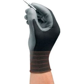 HyFlex® Lite Polyurehtane Coated Gloves Ansell 11-600 Size 7 Black/Gray 1 Pair