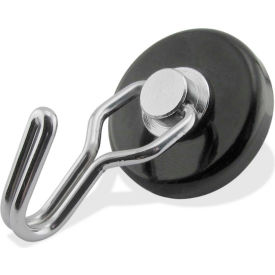 Master Magnetics Neodymium Swiveling Magnetic Hook 07580 - 65 Lbs. Pull Black Powdered Coat