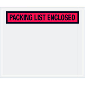 Panel Face Envelopes ""Packing List Enclosed"" Print 12""L x 10""W Red 500/Pack