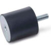 Vibration Mount 1 Tapped Hole 1 Threaded Stud 1.00"" Dia .75""H 1/4-20 Thread