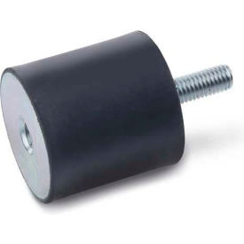 Vibration Mount 1 Tapped Hole 1 Threaded Stud 1.00"" Dia .75""H 1/4-20 Thread