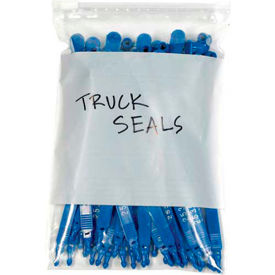 Global Industrial™ Slide Seal Reclosable Poly Bag W/White Block 4""W x 6""L 3 Mil Clear 100/Pk
