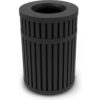 Parkview Trash Can w/Open Top 45 Gallon Black