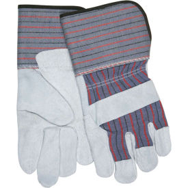 Memphis® Leather Palm Gloves with 4-1/2"" Rubberized Gauntlet Cuff Size L 12 Pairs