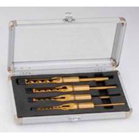 Delta 17-005 4 Pc. Professional Mortising Chisel & Bit Set For 14-651 Bench Mortiser
