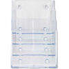 deflect-o 77441 Multi Compartment DocuHolder 4 Compartments 9-1/4""W x 7""D x 13-1/2""H Clear