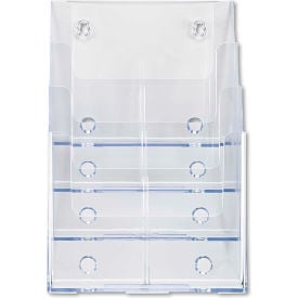 deflect-o 77441 Multi Compartment DocuHolder 4 Compartments 9-1/4""W x 7""D x 13-1/2""H Clear