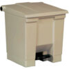 Rubbermaid® Fire Safe Step On Plastic Container 8 Gallon Beige - FG614300BEIG
