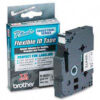 TZ Tape Cartridge for P-Touch labelers flexible tape Black on White 1/2w