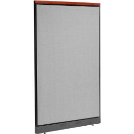 Interion® Deluxe Office Partition Panel with Pass Thru Cable 48-1/4""W x 77-1/2""H Gray