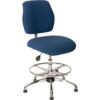 ShopSol ESD Office Chair - High Height - Economy Fabric - Blue