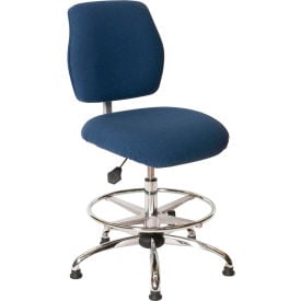 ShopSol ESD Office Chair - High Height - Economy Fabric - Blue