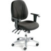 Interion® Multifunction Chair With Mid Back Adjustable Arms Fabric Black Seat/Silver Base