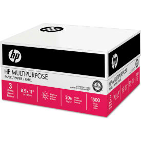 Copy Paper - HP MultiPurpose20 Paper White 8-1/2"" x 11"" 20 lb. 1500 Sheets/Carton