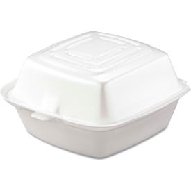 Hinged Lid Foam Food Containers 5-1/2"" x 5-3/8"" x 2-7/8"" - 400 Pack