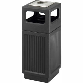 Safco® Canmeleon™ Trash Can & Ash Urn Recessed Panels 15 Gallon Black