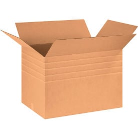 Global Industrial™ Heavy Duty Multi Depth Cardboard Corrugated Boxes 30""L x 20""W x 20""H Kraft