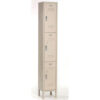 Global Industrial™ Paramount® 3-Tier 3 Door Locker 12""W x 15""D x 78""H Tan Assembled