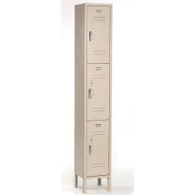 Global Industrial™ Paramount® 3-Tier 3 Door Locker 12""W x 15""D x 78""H Tan Assembled