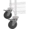 Quantum WR-00H Caster Kit for Chrome Wire Shelving 4 Swivel with 2 Brakes