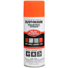 Rust-Oleum Industrial 1600 System Gen Purpose Enamel Aerosol Fluorescent Orange 12 oz.- 1654830