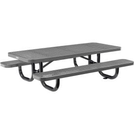 Global Industrial™ 6' Rectangular Kids Picnic Table Expanded Metal Gray