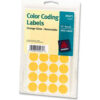 Avery® Print or Write Removable Color-Coding Labels 3/4"" Dia Neon Orange 1008/Pack