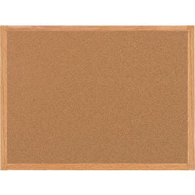 MasterVision Cork Bulletin Board 48"" X 96"" Oak MDF Frame