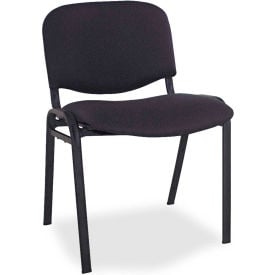 Alera® Stacking Chairs - Fabric - Black - 4/Carton - Continental Series