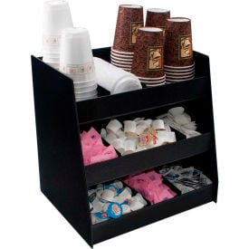 Vertiflex VFC-1515 - Vertical Condiment Organizer 3 Shelves 9 Compartments Black
