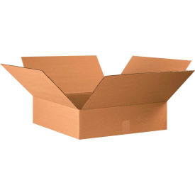 Global Industrial Flat Cardboard Corrugated Boxes 22""L x 22""W x 6""H Kraft
