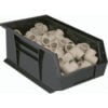 Plastic Stack & Hang Bin 8-1/4""W x 13-5/8""L x 8""H Black