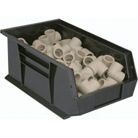 Plastic Stack & Hang Bin 8-1/4""W x 13-5/8""L x 8""H Black