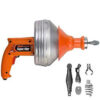 General Wire SV-A-WC Super-Vee Drain Cleaning Machine W/ 25' x 1/4"" & 25' x 3/8"" Cables & Cutter Set
