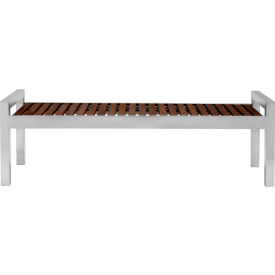 MedTech™ Woodgrain & Stainless Steel Skyline Bench Espresso