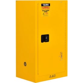 Global Industrial™ Flammable Cabinet Self Close Single Door 16 Gallon 23""Wx18""Dx44""H