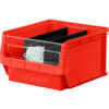 Quantum Plastic Magnum Stacking Bin 12""W x 20"" x 6""H Red