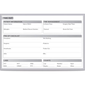Ghent Time Out Graphic Whiteboard - Dry Erase Surface - 2' x 3' - Silver Frame