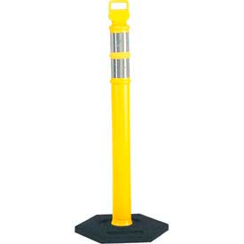 45"" Yellow Ez Grab Delineator Post W/2ea 3"" Hi Reflective
