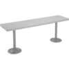 Global Industrial™ Locker Room Bench Plastic Top with Pedestal Legs 48""W x 12""D x 17""H