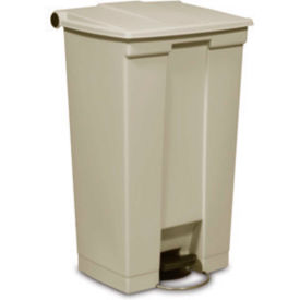 Rubbermaid® Fire Safe Step On Plastic Container 23 Gallon Beige - FG614600BEIG